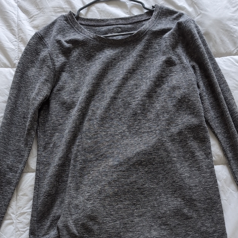Gray Long Sleeve Women's Top